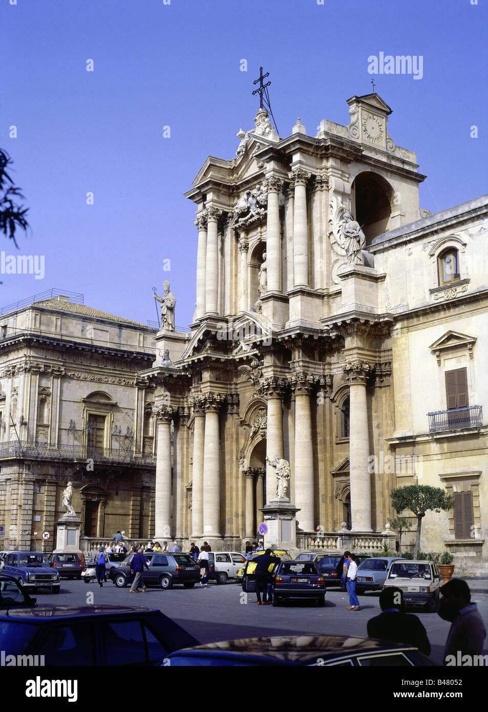 Geografia / viaggio, Italia, Sicilia, Siracusa, chiese, Santa Maria delle colonne, costruita nel 8th a.C., vista esterna, Foto Stock