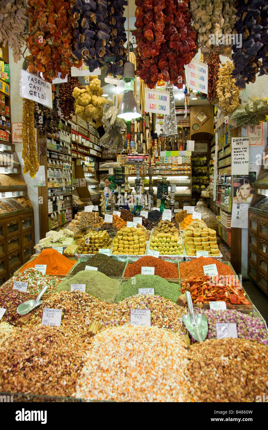 Turchia Istanbul Spice Market nel Bazaar Egiziano Foto Stock
