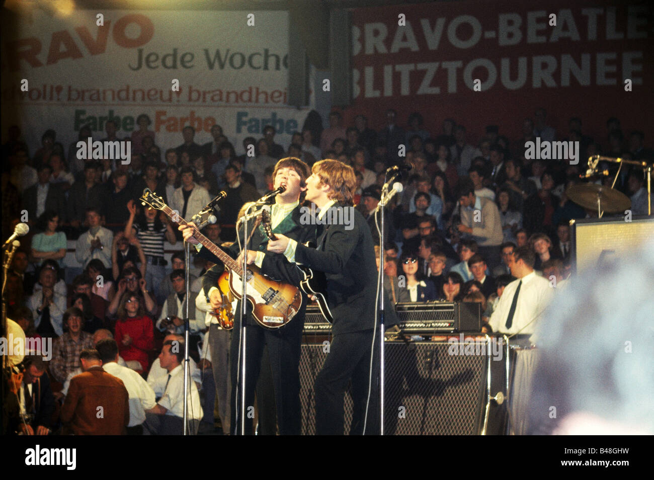 Beatles, 1960 - 1970, rock band inglese, live performance, Munich, Circus Krone, 24.6.1966, Foto Stock
