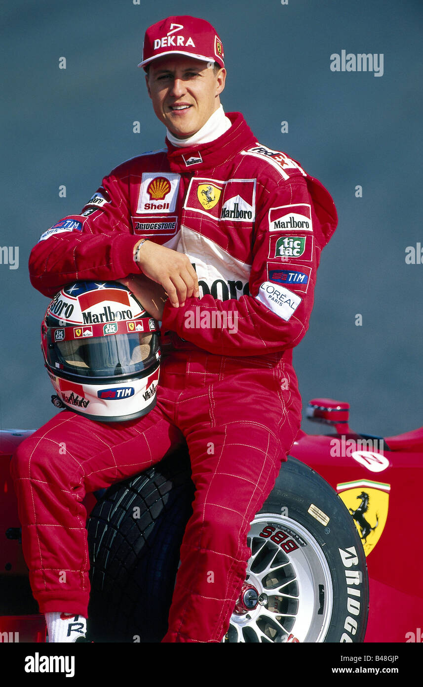 Schumacher, Michael, * 3.1.1969, atleta tedesco (automobilista), a metà lunghezza, 2000s, Foto Stock