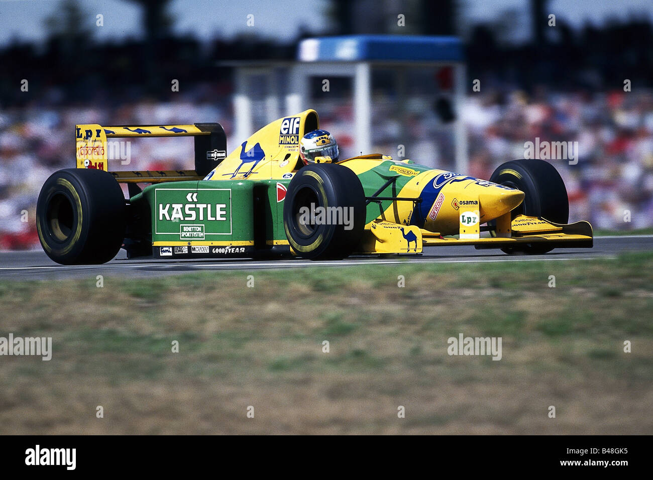 Schumacher, Michael, * 3.1.1969, atleta tedesco (automobilista), gara di formula uno, Gran Premio di Hockenheim, Germania, 1993, Foto Stock