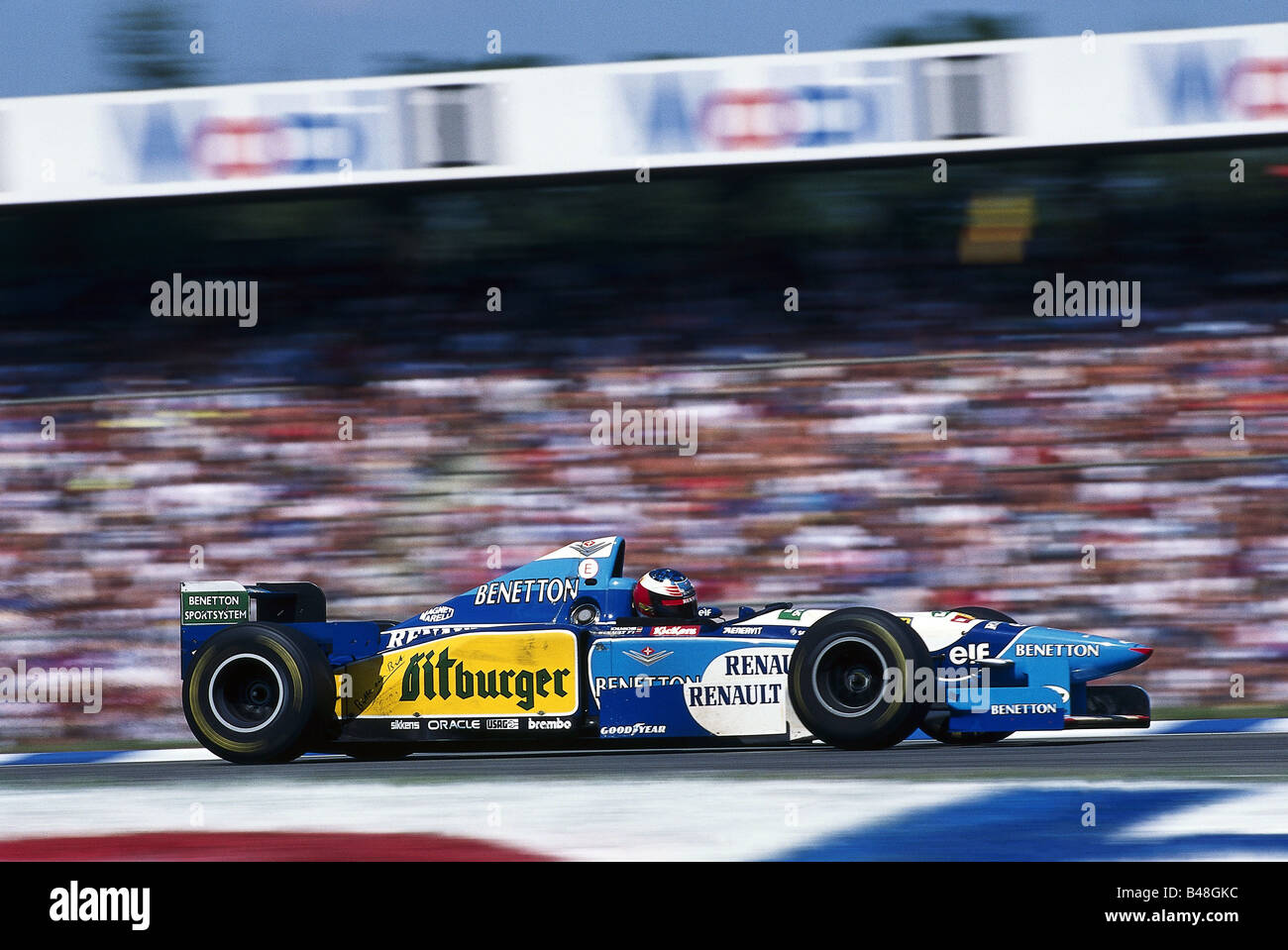 Schumacher, Michael, * 3.1.1969, atleta tedesco (automobilista), gara di formula uno, Gran Premio di Hockenheim, Germania, 1995, Foto Stock
