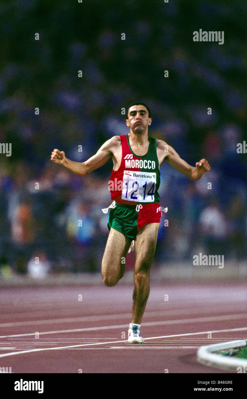 Skah, Khalid, * 29.1.1967, atleta marocchino (atletica leggera), Giochi olimpici, Barcellona, 1992, Foto Stock
