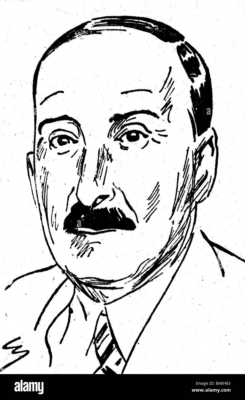 Zweig, Stefan, 28.11.1881 - 23.2.1942, autore/scrittore austriaco, ritratto, letteratura, arte, Austria, Steven, Stephan, , Foto Stock
