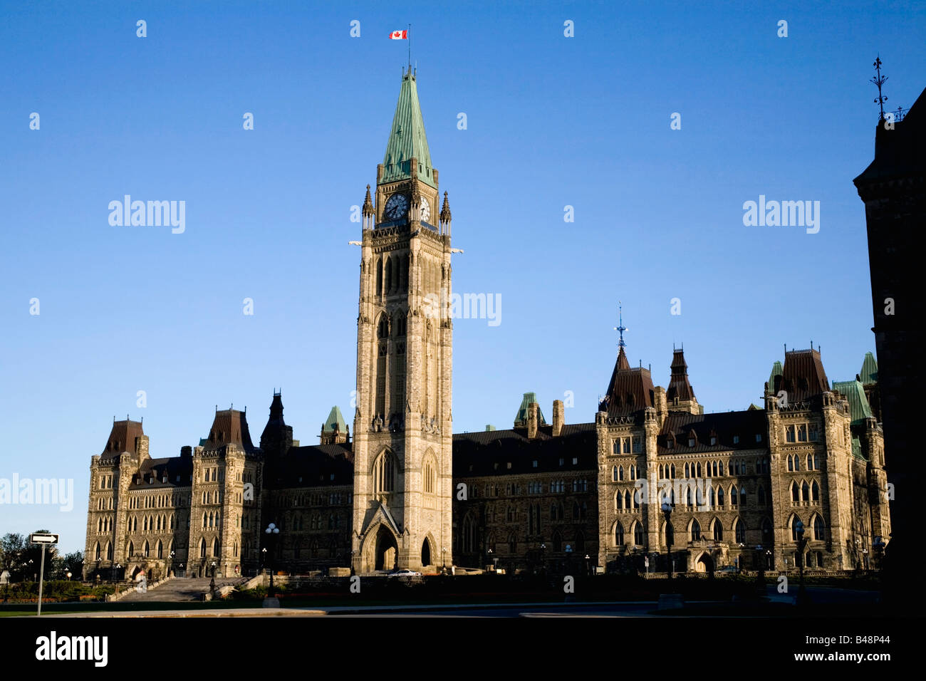 La pace Tower, l'edificio del Parlamento, Ottawa, Ontario, Canada Foto Stock