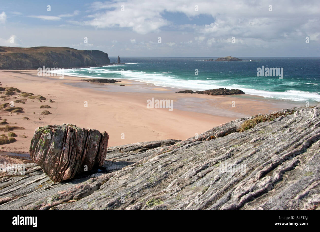 Sandwood Bay sul Cape Wrath Trail Foto Stock