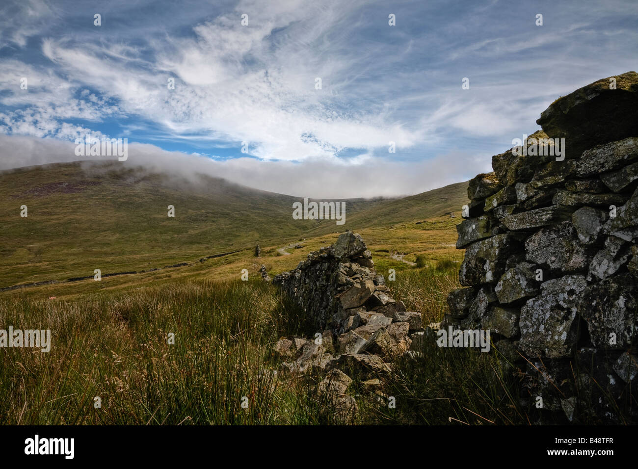 Slieve Loughshannagh dall'Ott via nella Mourne Mountains, Irlanda del Nord Foto Stock