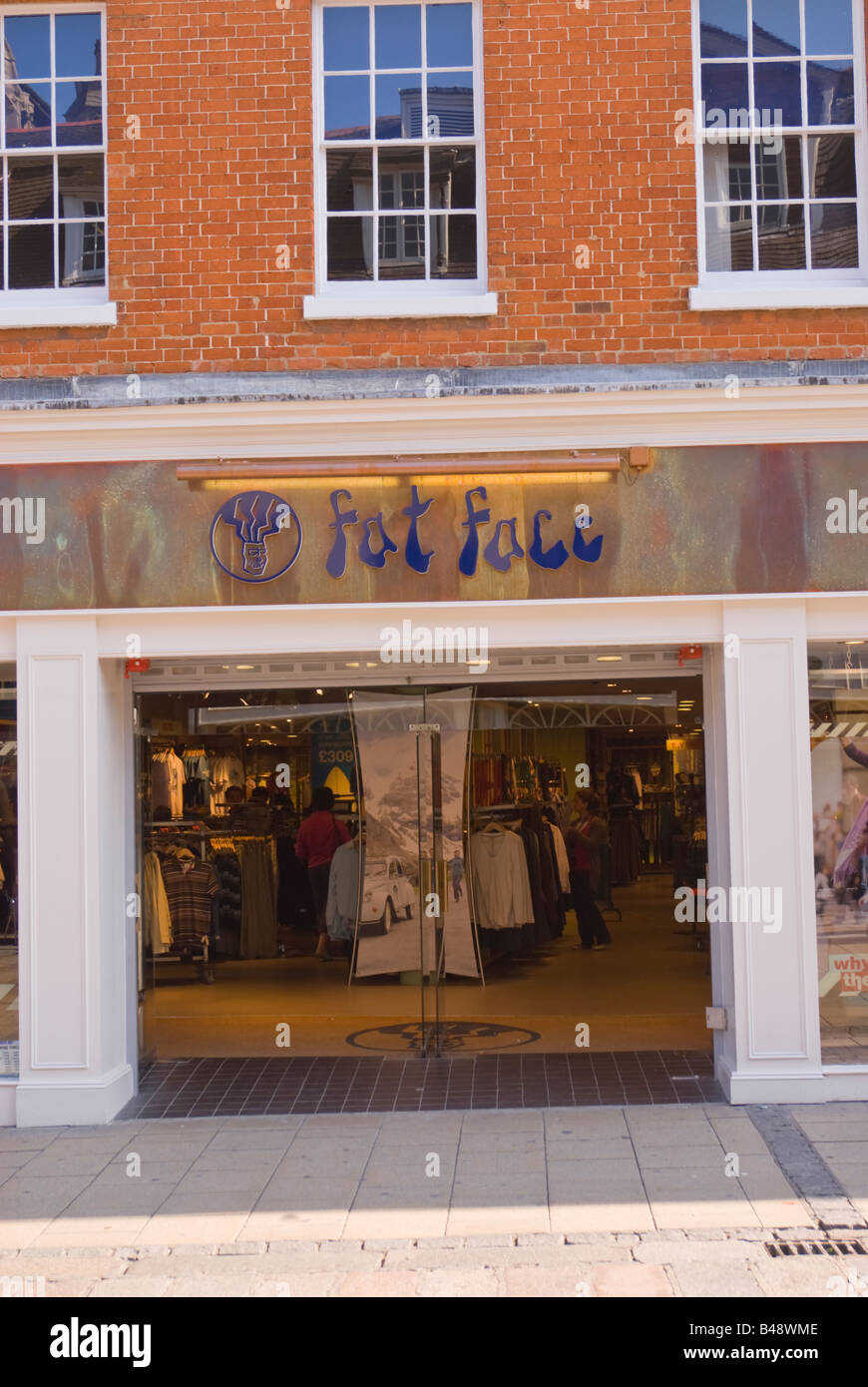 Faccia grassa negozio di abbigliamento a Norwich, Norfolk, Regno Unito Foto Stock