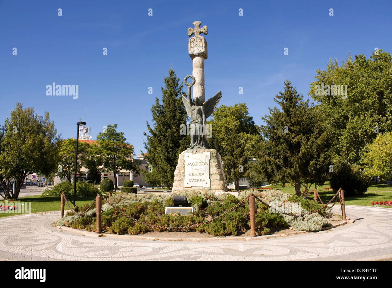 Memoriale per le vittime della Prima Guerra Mondiale (la Grande Guerra) nella città di Portalegre, Portogallo. Foto Stock