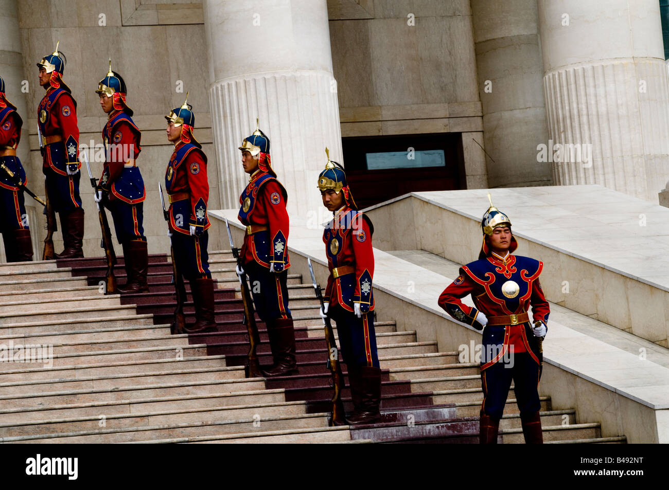 Tradizionale cerimonia in Mongolia Foto Stock
