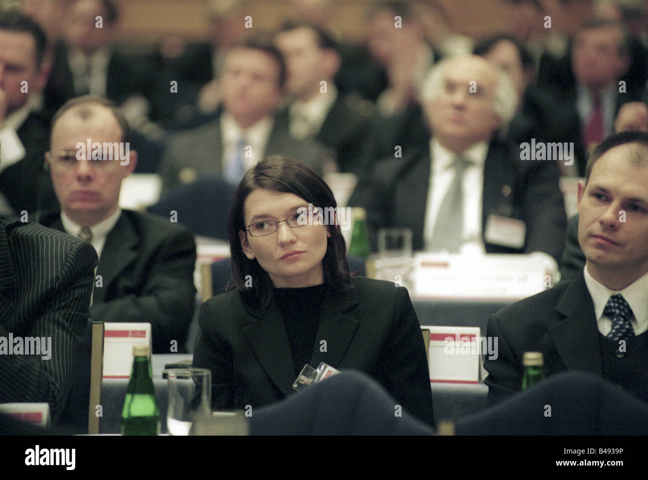 Conferenza economica (tavola rotonda con il governo della Polonia) a Varsavia, Polonia Foto Stock