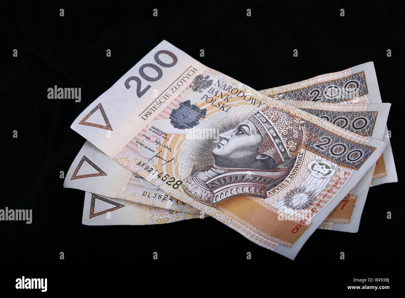 Valuta polacca Foto Stock