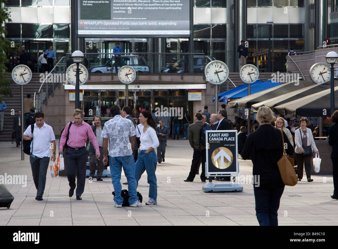Canary Wharf Londra Inghilterra Regno unito Gb Foto Stock