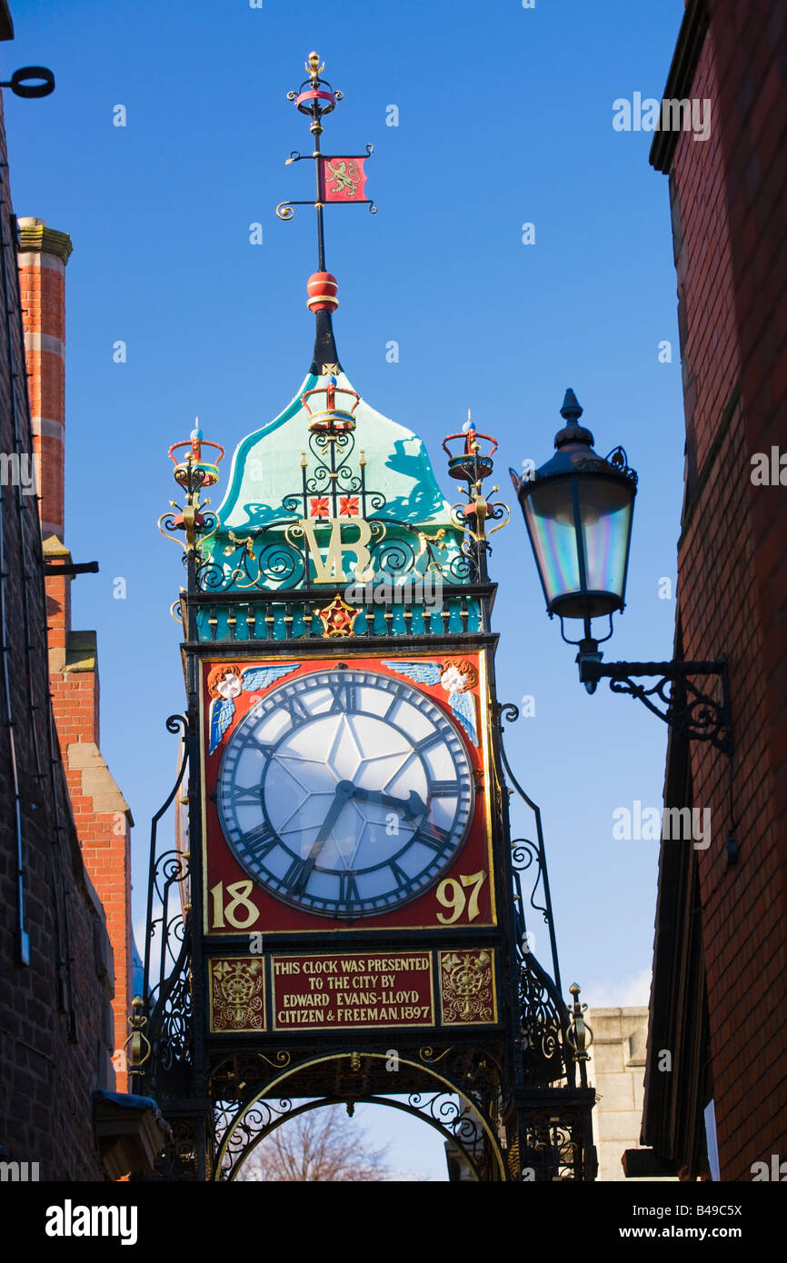 Eastgate Clock Chester Cheshire England Foto Stock