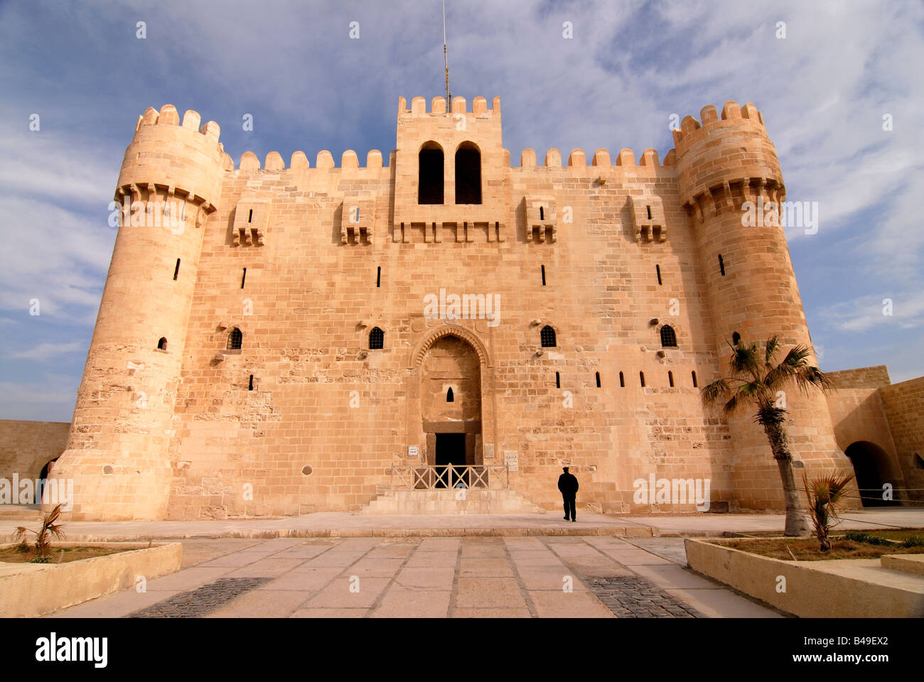 Fort Qaitbay Alessandria d Egitto Foto Stock