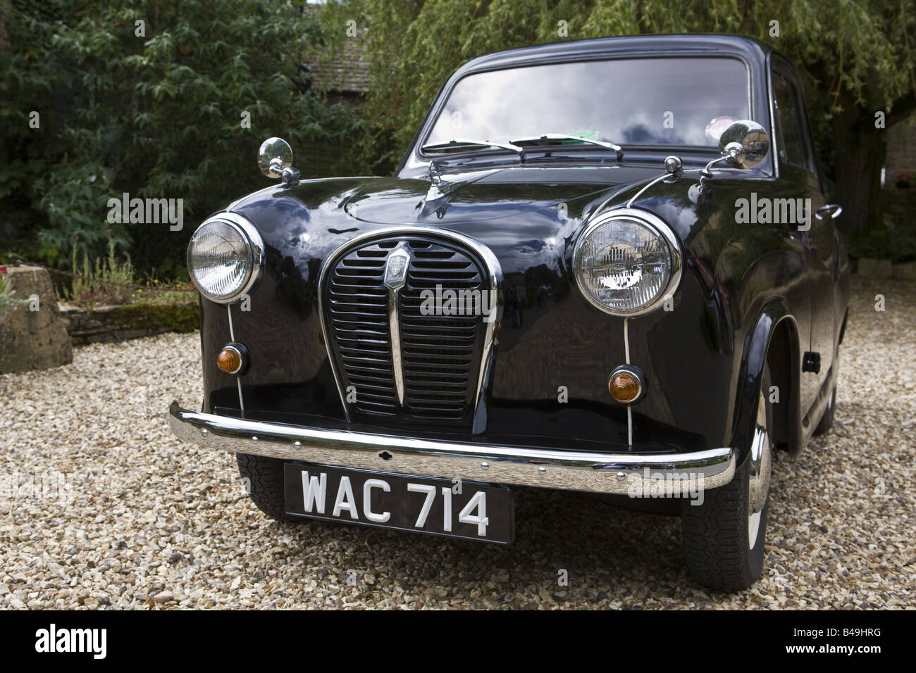 Black Baby Austin 803cc motore porta due variante 1953 Foto Stock