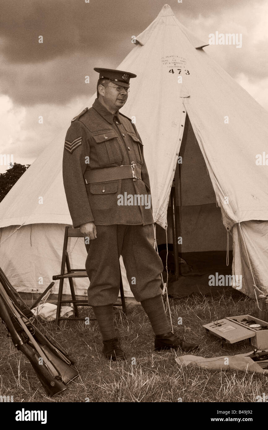 Il sergente Middlesex Reggimento Seppia Foto Stock