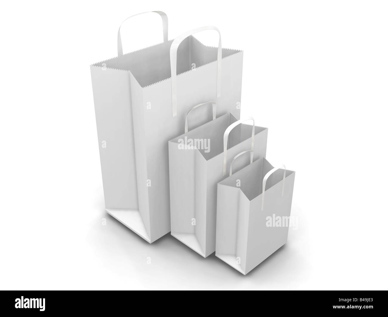 3D render di borse per lo shopping Foto Stock