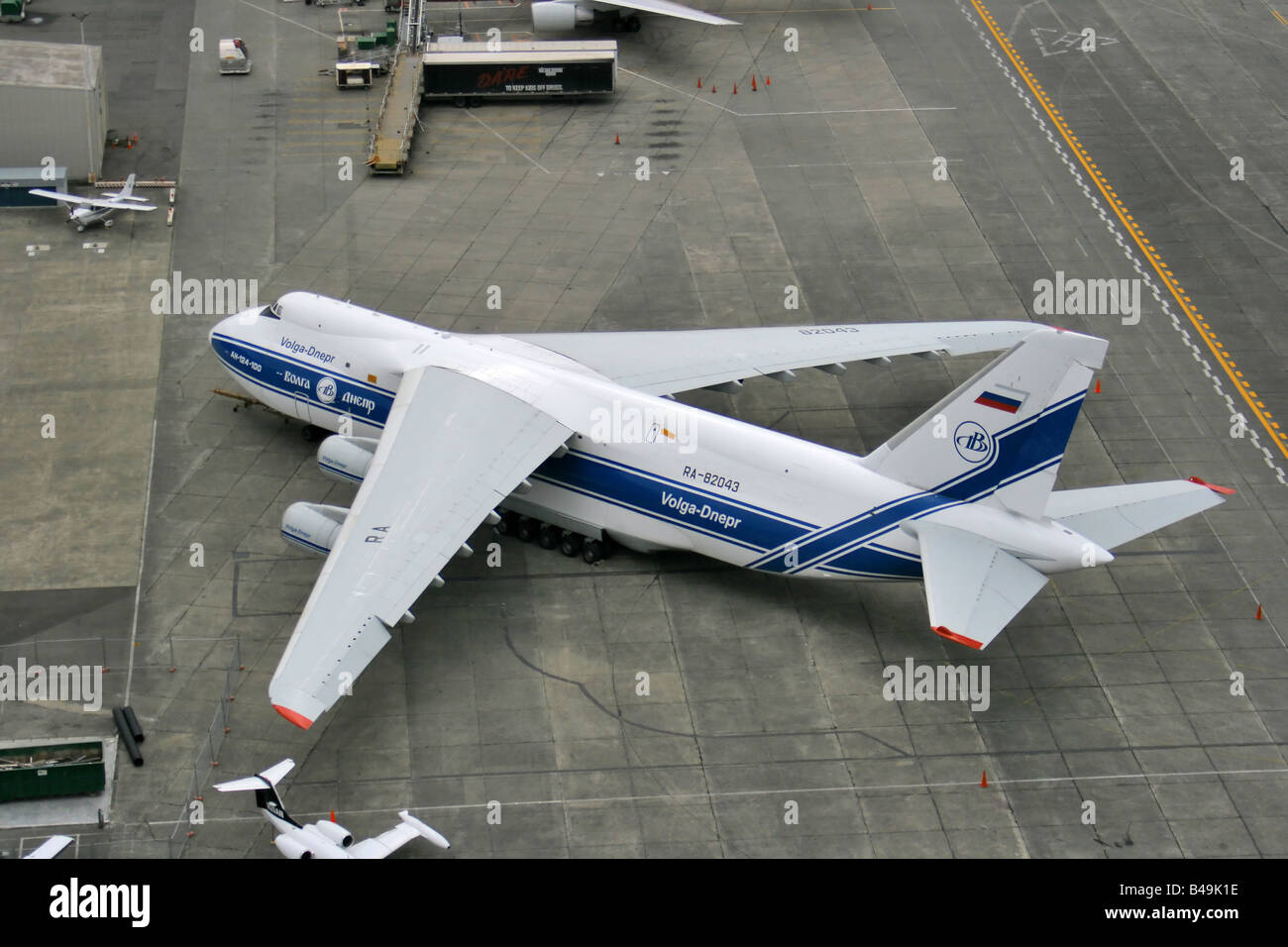 Volga Dnepr aeromobili cargo King County Airport Seattle WA USA Foto Stock