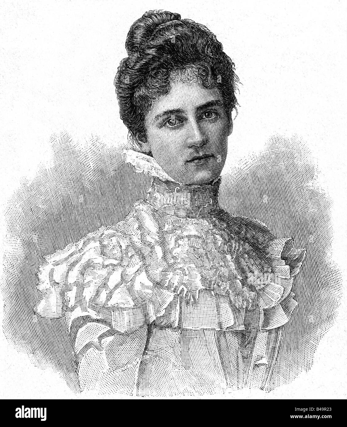 Mathilde, 17.8.1877 - 6.8.1906, duchessa di Sassonia-Coburgo-Gotha 1.5.1900 - 6.8.1906, ritratto, incisione, 1900, Wittelsbach, Principessa di Baviera, Sassonia Coburgo Gotha, autore, , Foto Stock