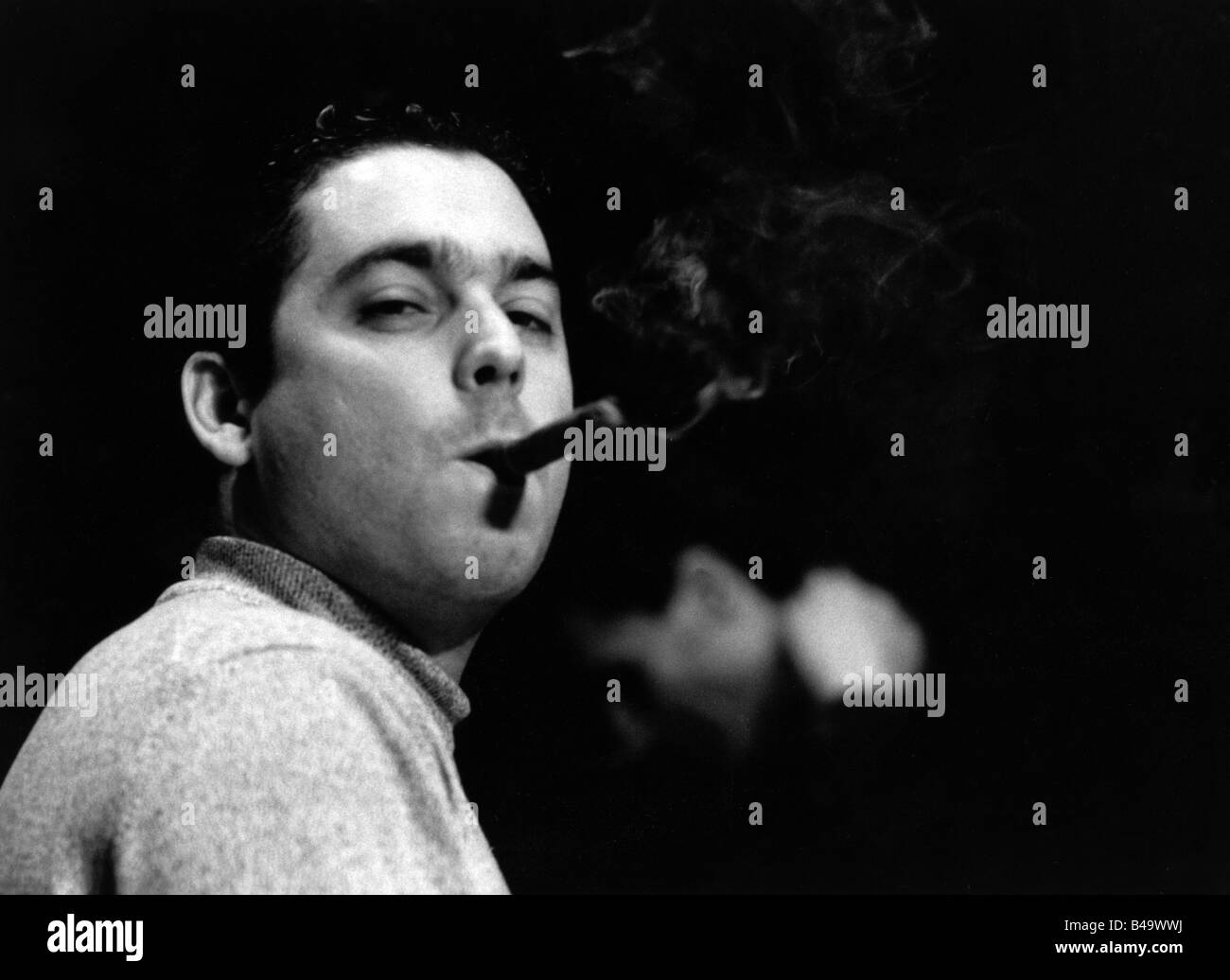 Calderazzo, Joe, musicista (Jazz), mezza lunghezza, fumatori sigaro, spettacolo dal vivo, Stoccarda, novembre 1996, Foto Stock