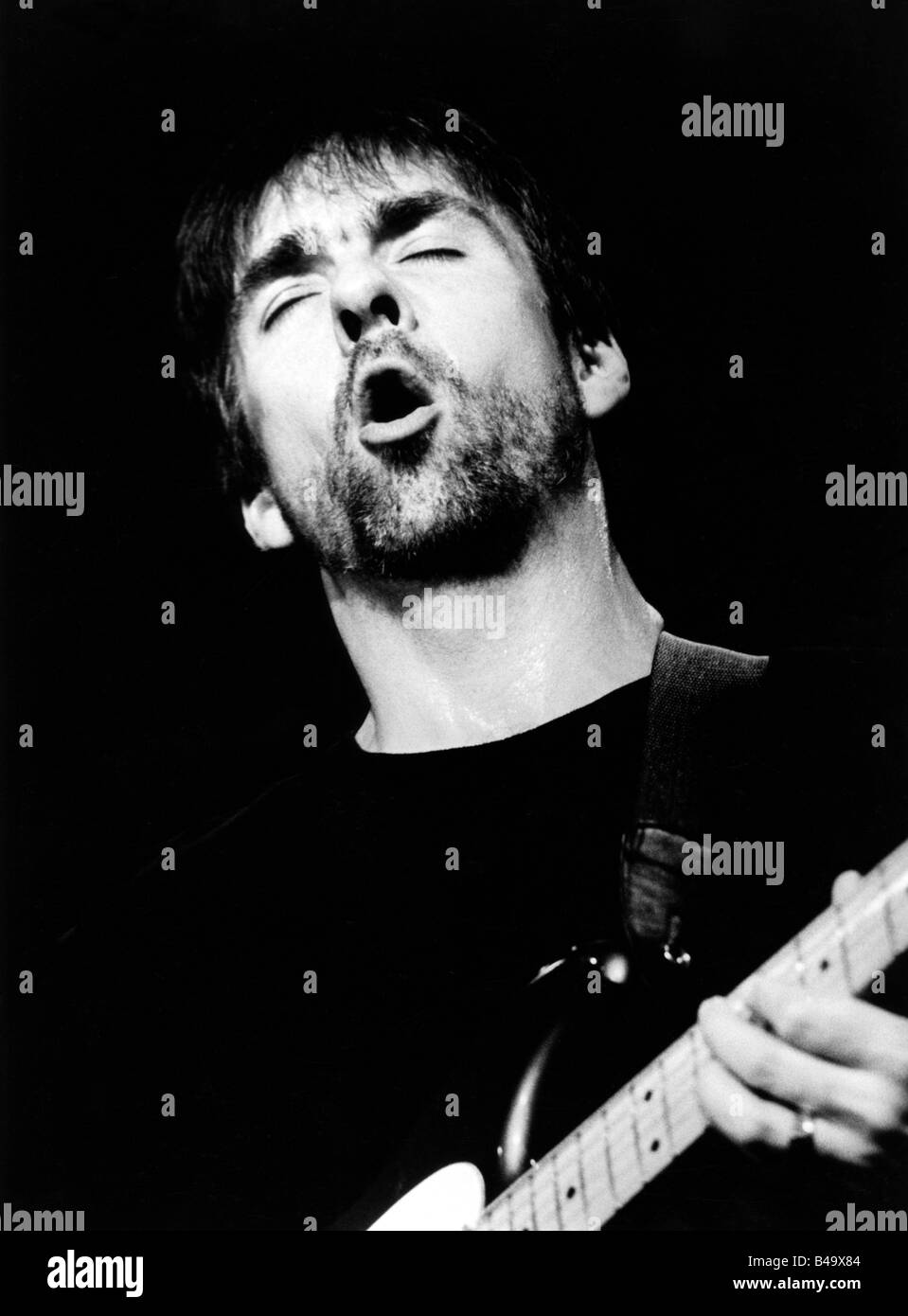 Brown, Dean, musicista (Jazz), ritratto, suonare la chitarra elettronica, performance dal vivo, Montreux Jazz Festival, luglio 1999, Foto Stock