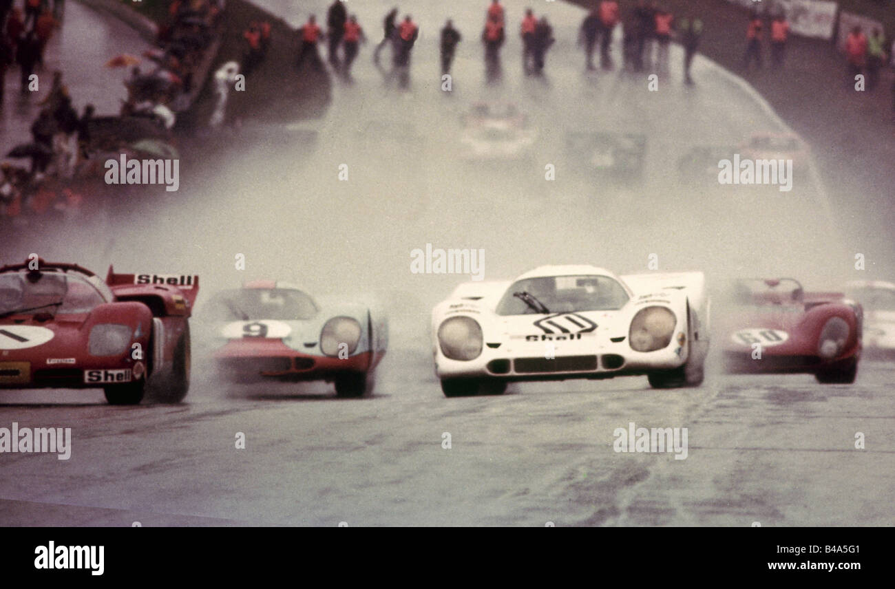 Sport, auto da corsa, auto da corsa, Brands Hatch Circuit , inizio gara, Fawkham London, 1970, Foto Stock