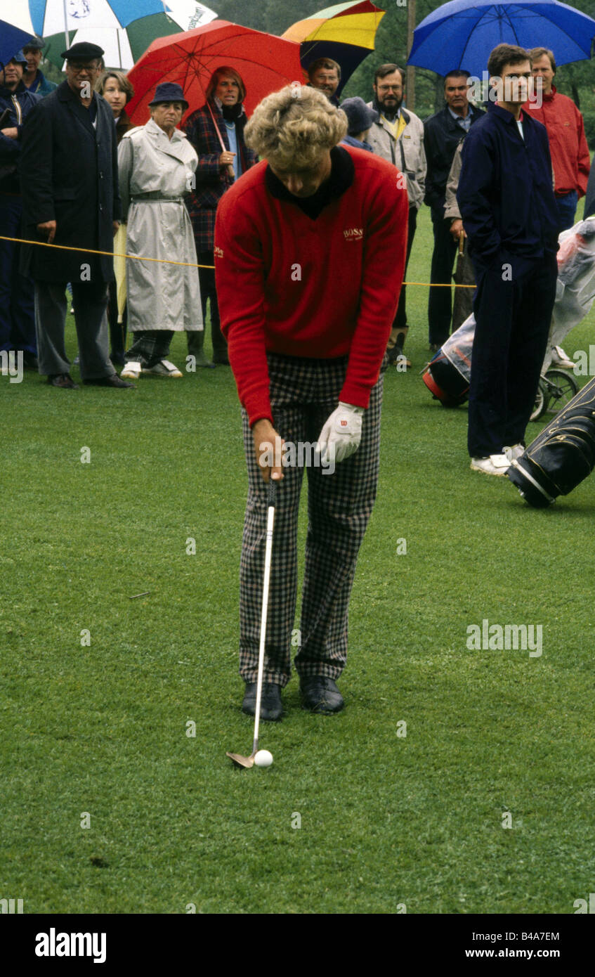 Langer, Bernhard, * 27.8.1957, atleta tedesco (golf), a tutta lunghezza, 1980s, Foto Stock