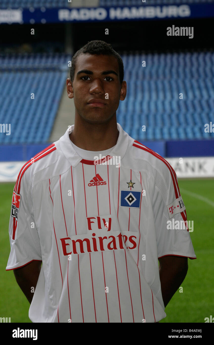 Choupo.Moting, Maxim, * 23.3.1989, atleta tedesco - Cameroonian (calcio), half length, giocatore Hamburg Sports Club, stagione 2007 / 2008, Foto Stock