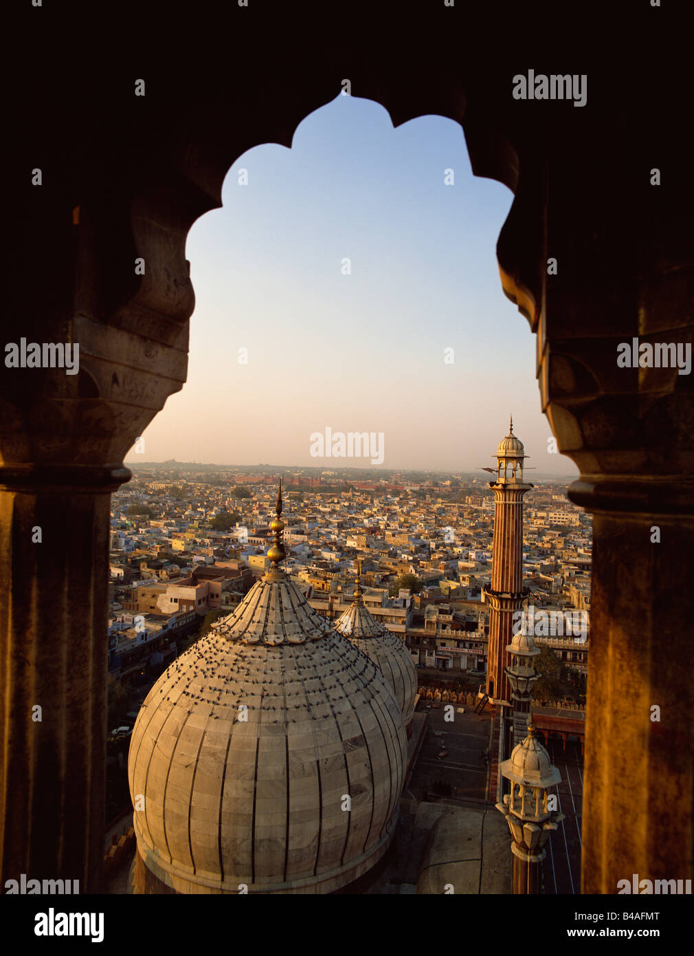 India, Delhi, Vecchia Delhi, Jama Masjid moschea Foto Stock