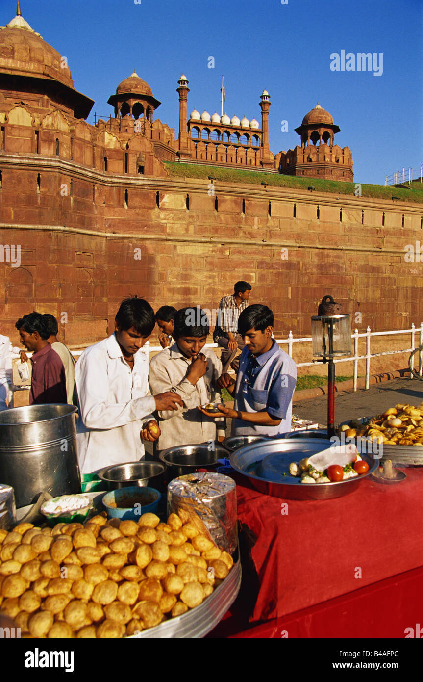 India, Delhi, Vecchia Delhi, il Forte rosso Lal Qila Foto Stock