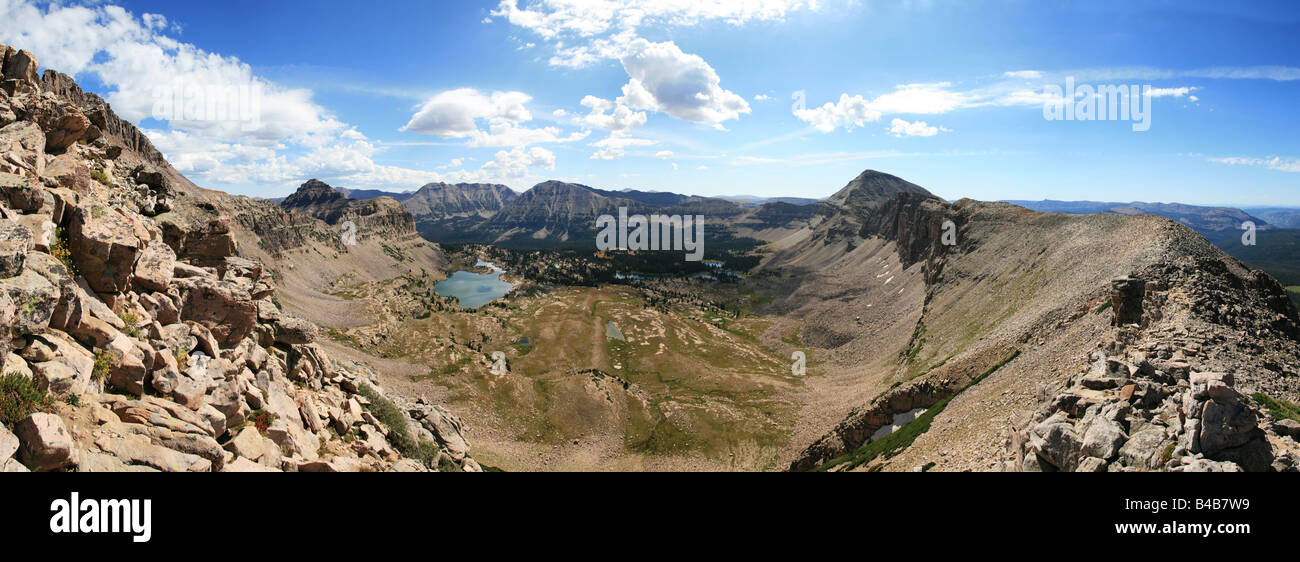 Panorama del deserto Uinta preso dal Monte Hayden Foto Stock