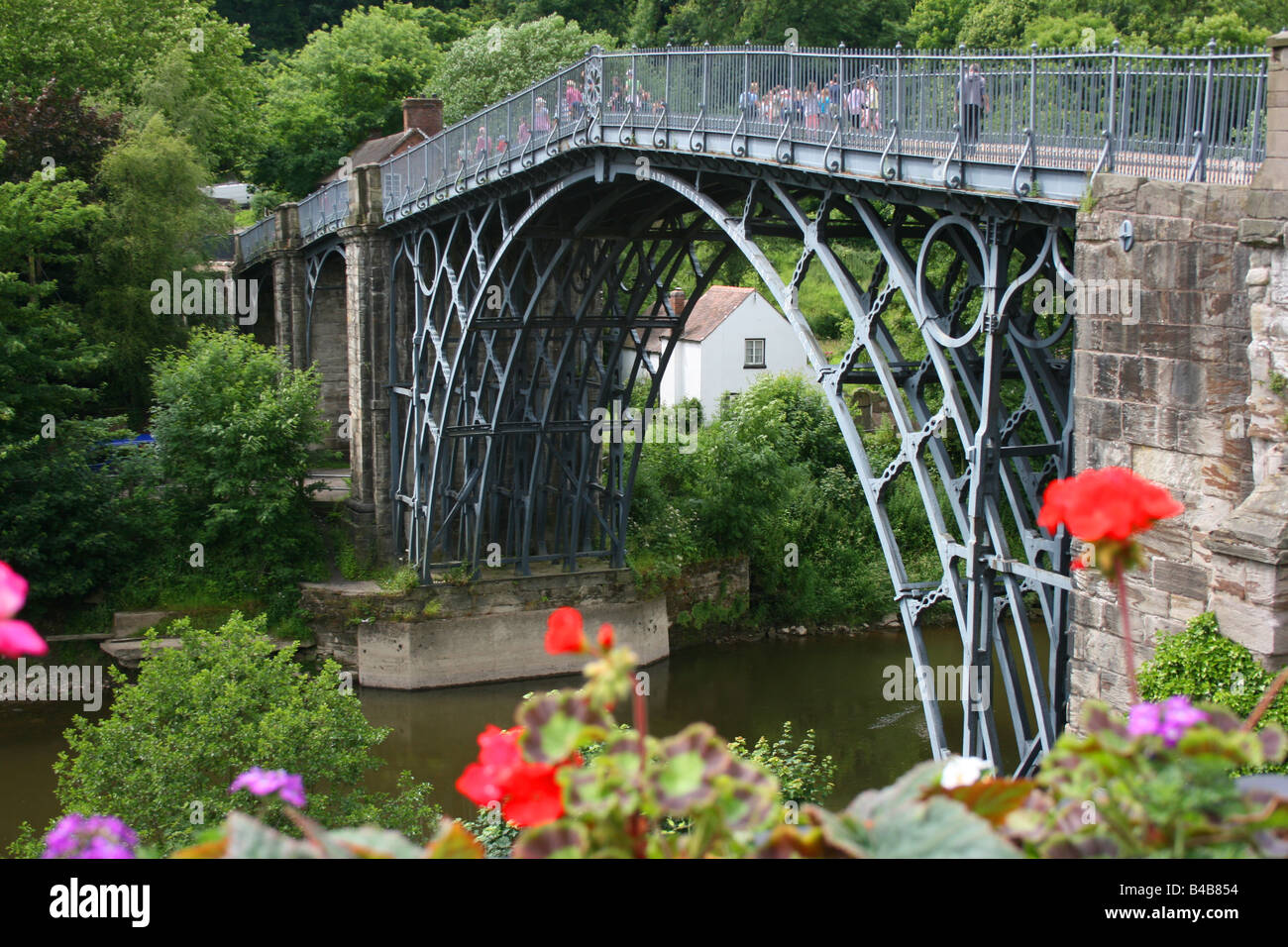 L'Ironbridge nel comune di Ponte in ferro, Shopshire, Inghilterra Foto Stock