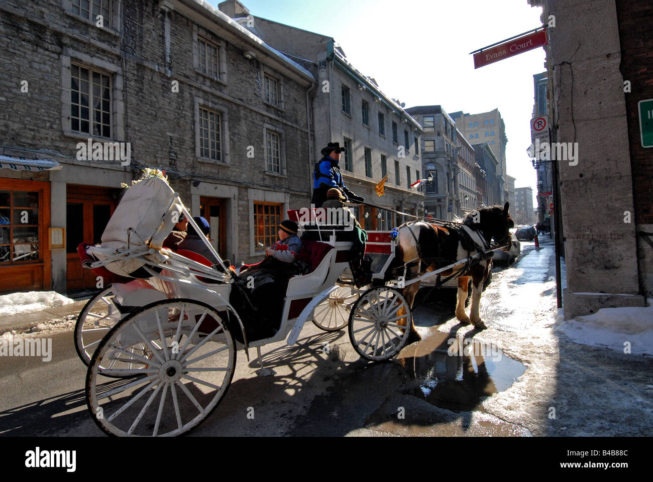 Carrello Old Montreal Québec Canada Foto Stock