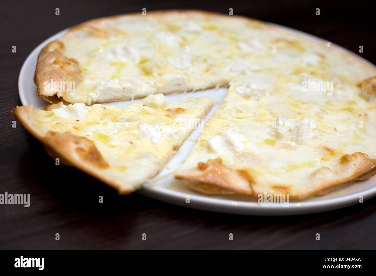 Sei formaggi pizza. Foto Stock