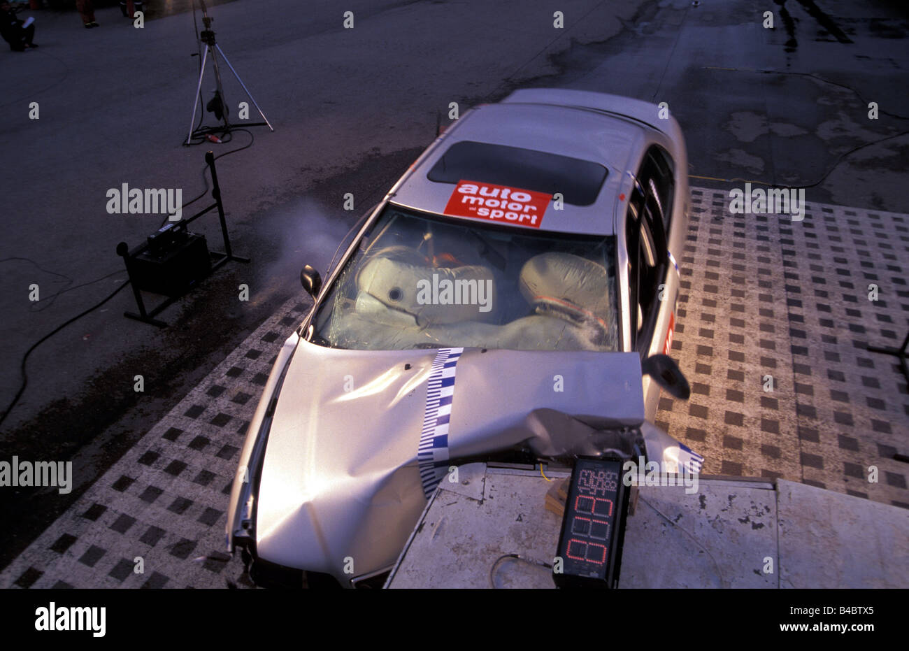 Auto, sicurezza, crash test, Audi A4, air bag Foto Stock