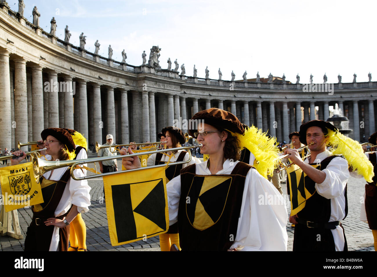 Petersplatz Petersdom Roma Italia Foto Stock