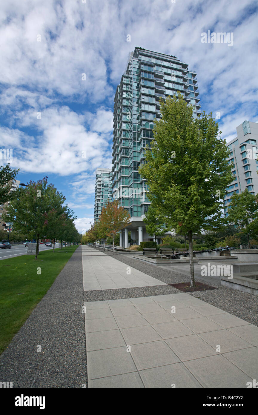 Condomini nel centro cittadino di Vancouver, British Columbia" Foto Stock