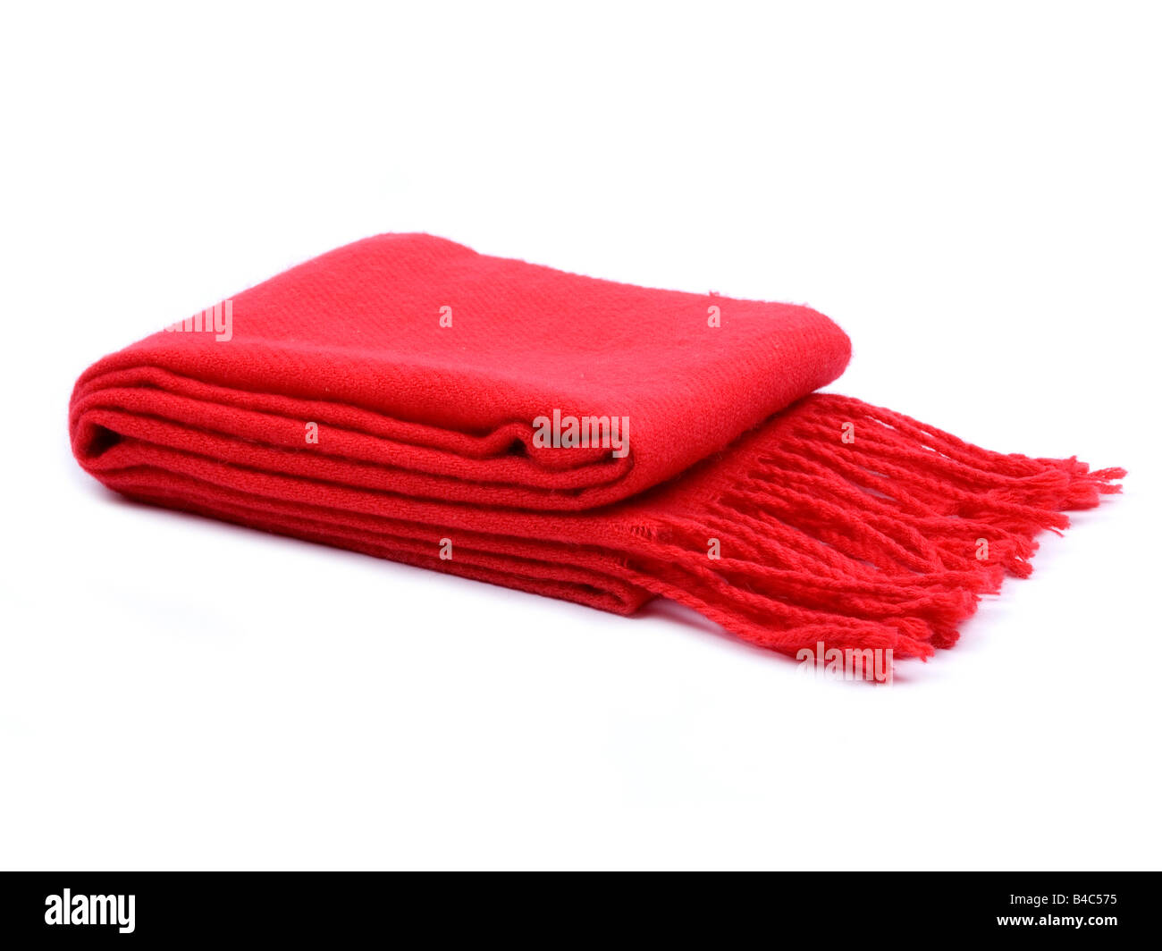 Rosso sciarpa di lana Foto Stock