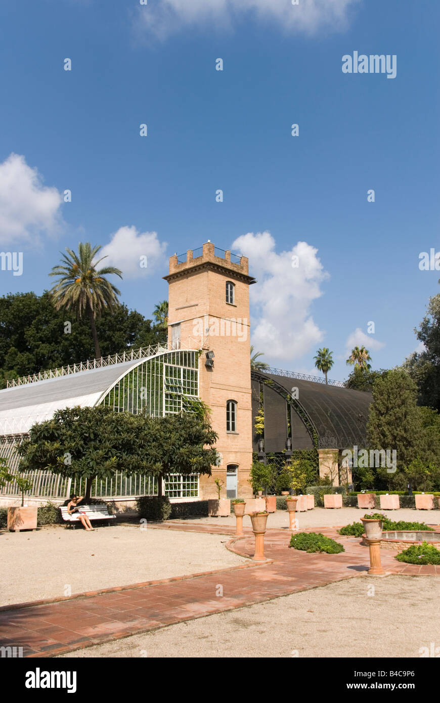 Serra in giardini botanici o Jardi Botanico di Valencia Spagna Foto Stock