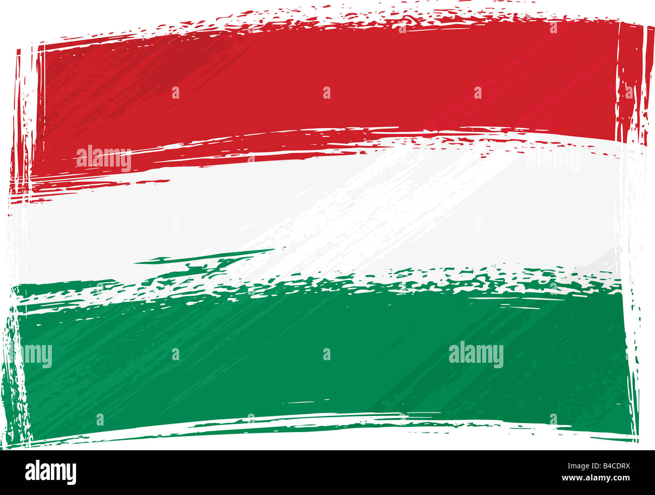 Grunge bandiera Ungheria Foto Stock