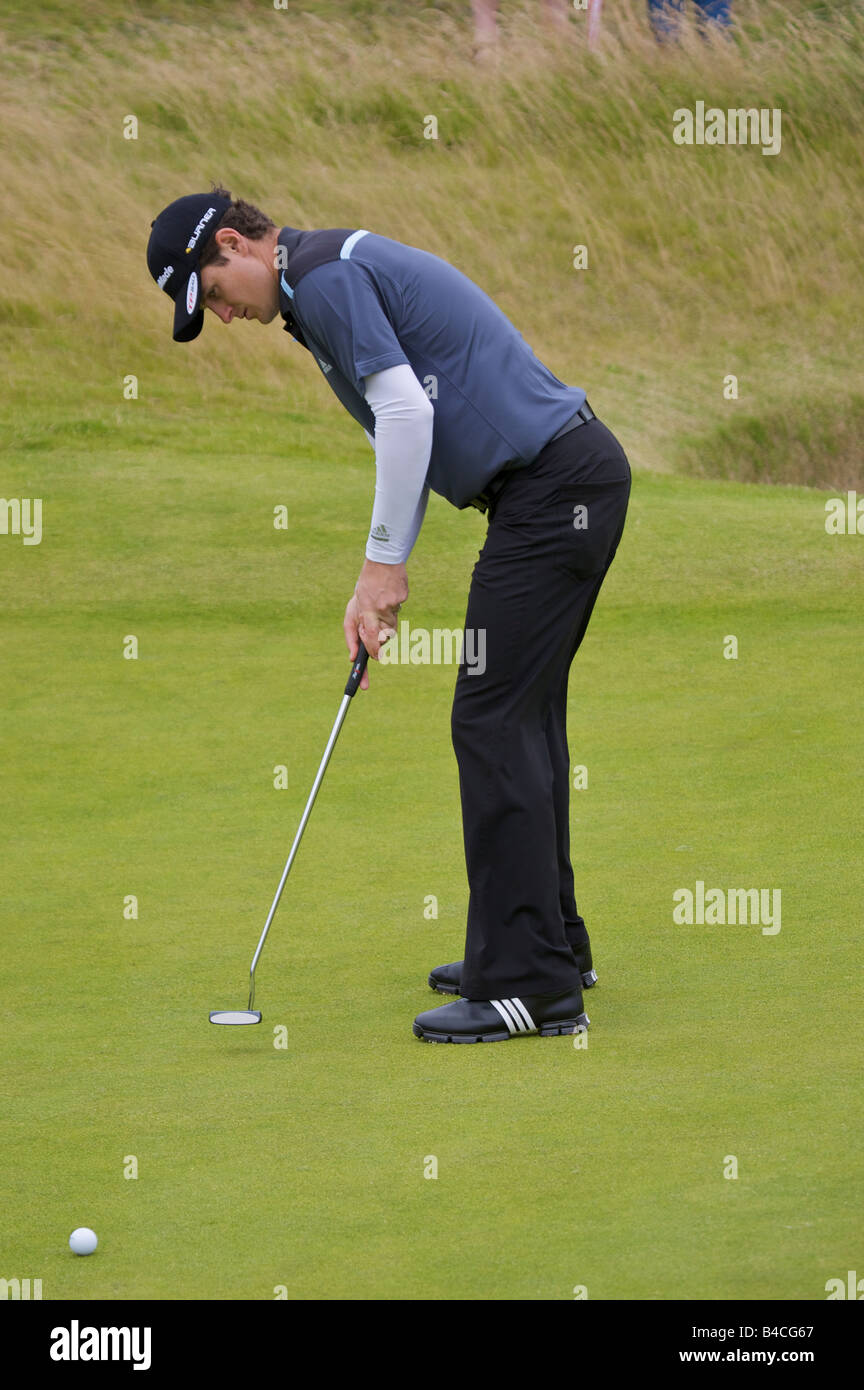 Justin Rose al Royal Birkdale Golf durante il 2008 British Open Foto Stock
