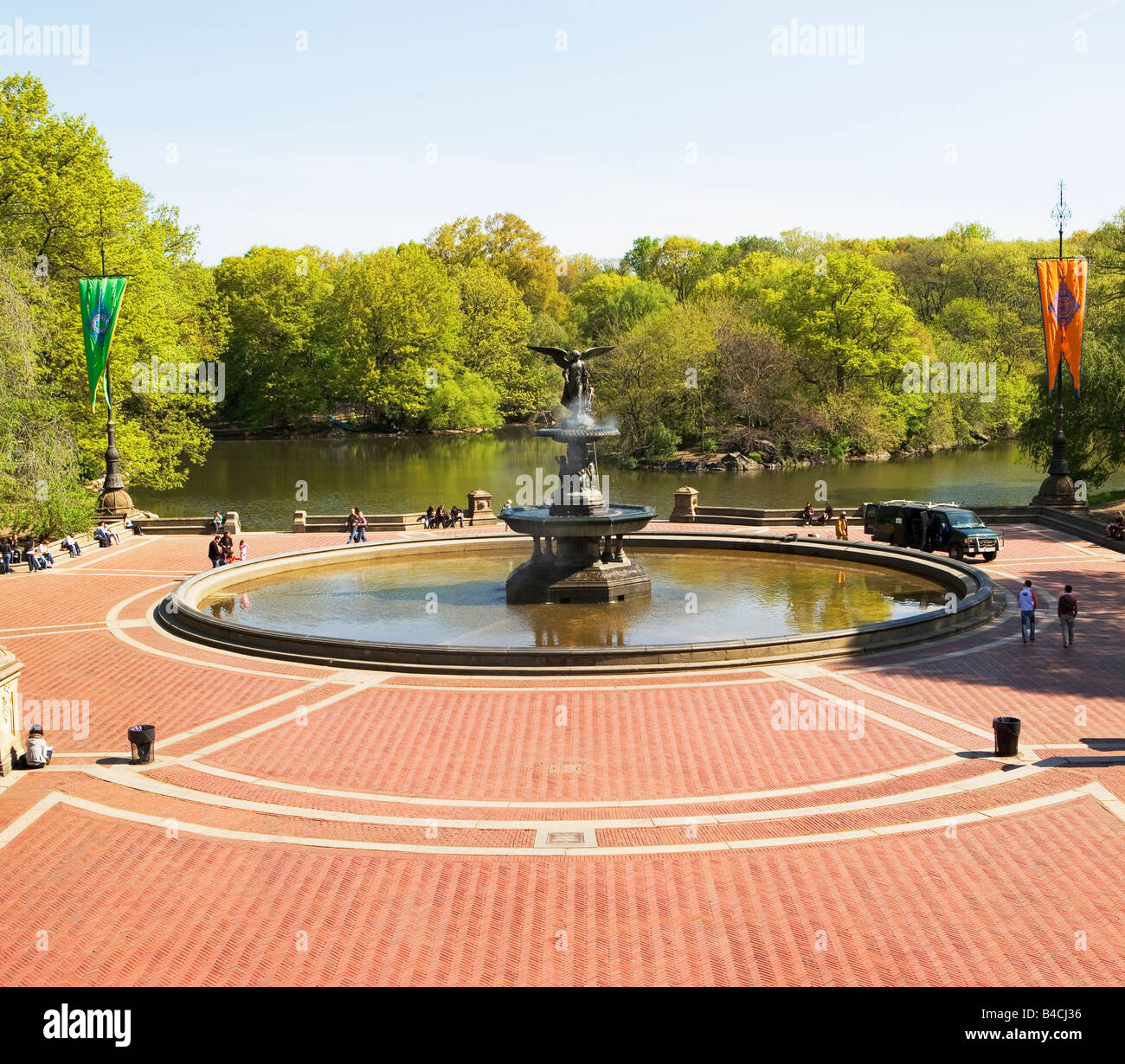 Il Central Park di New York City, NY, Manhattan, park, green , alberi, naturale, foglie, all'aperto, relax, tranquillità, urban, lago, superarsi Foto Stock