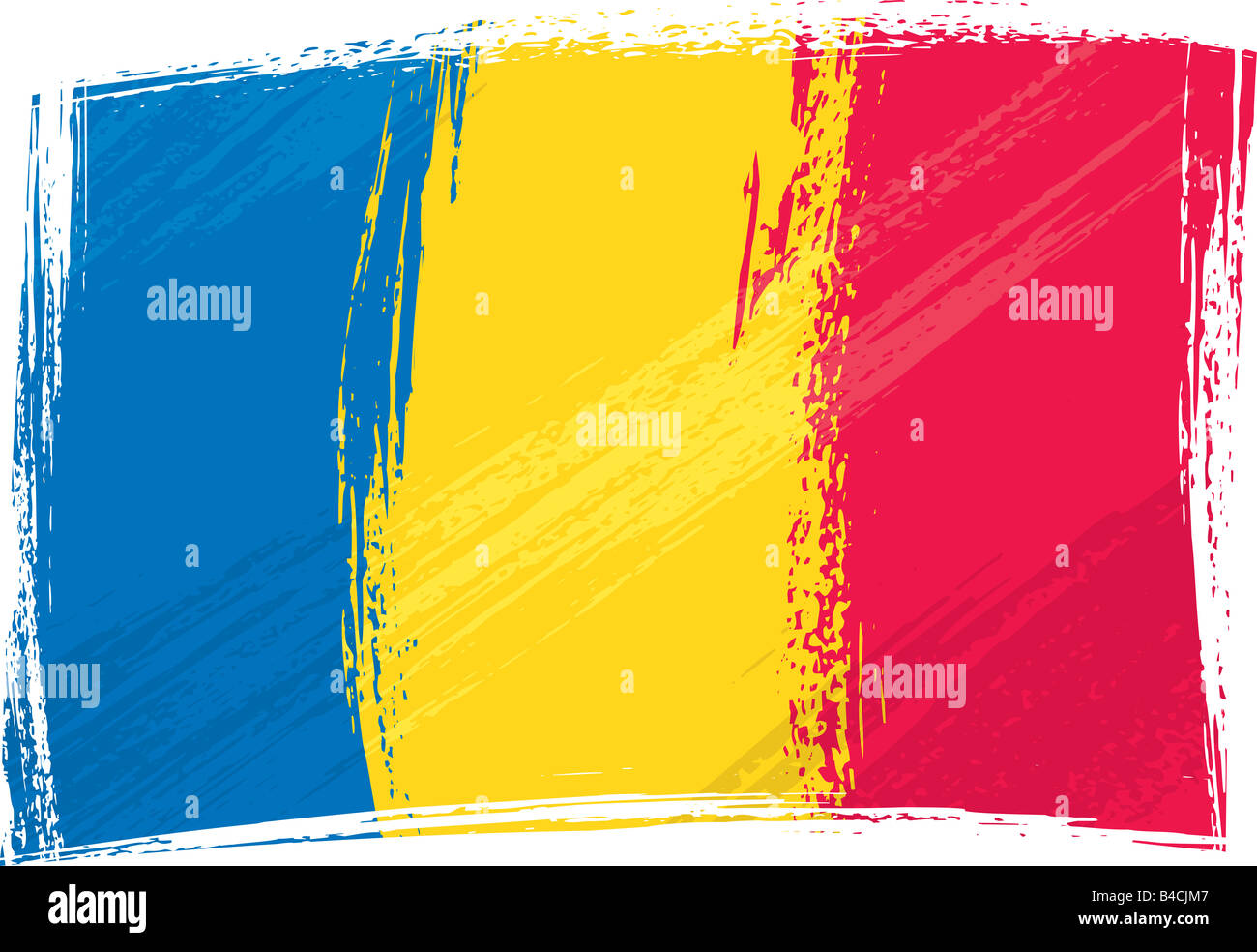 Grunge Bandiera della Romania Foto Stock