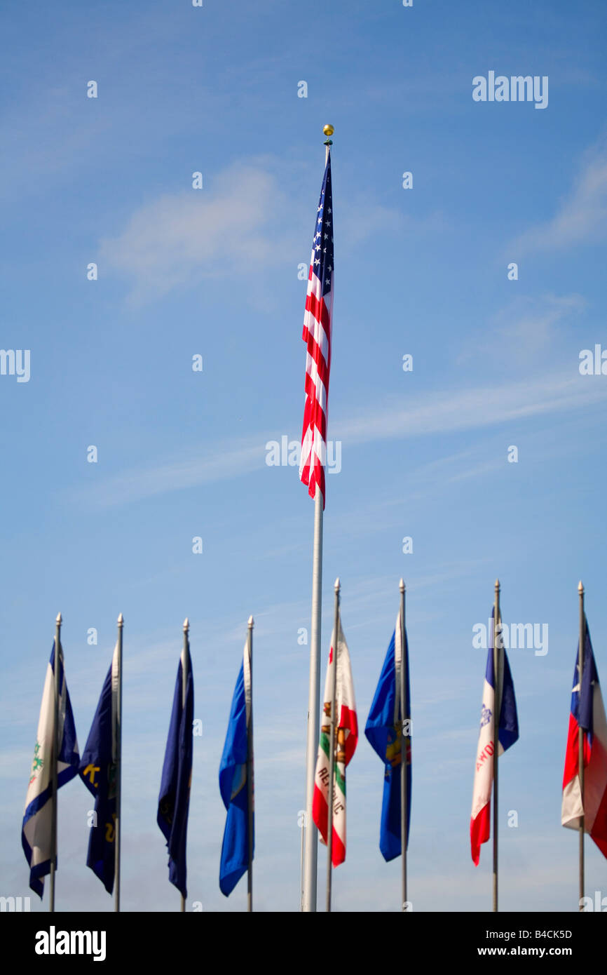 Bandiera americana, più flag Foto Stock