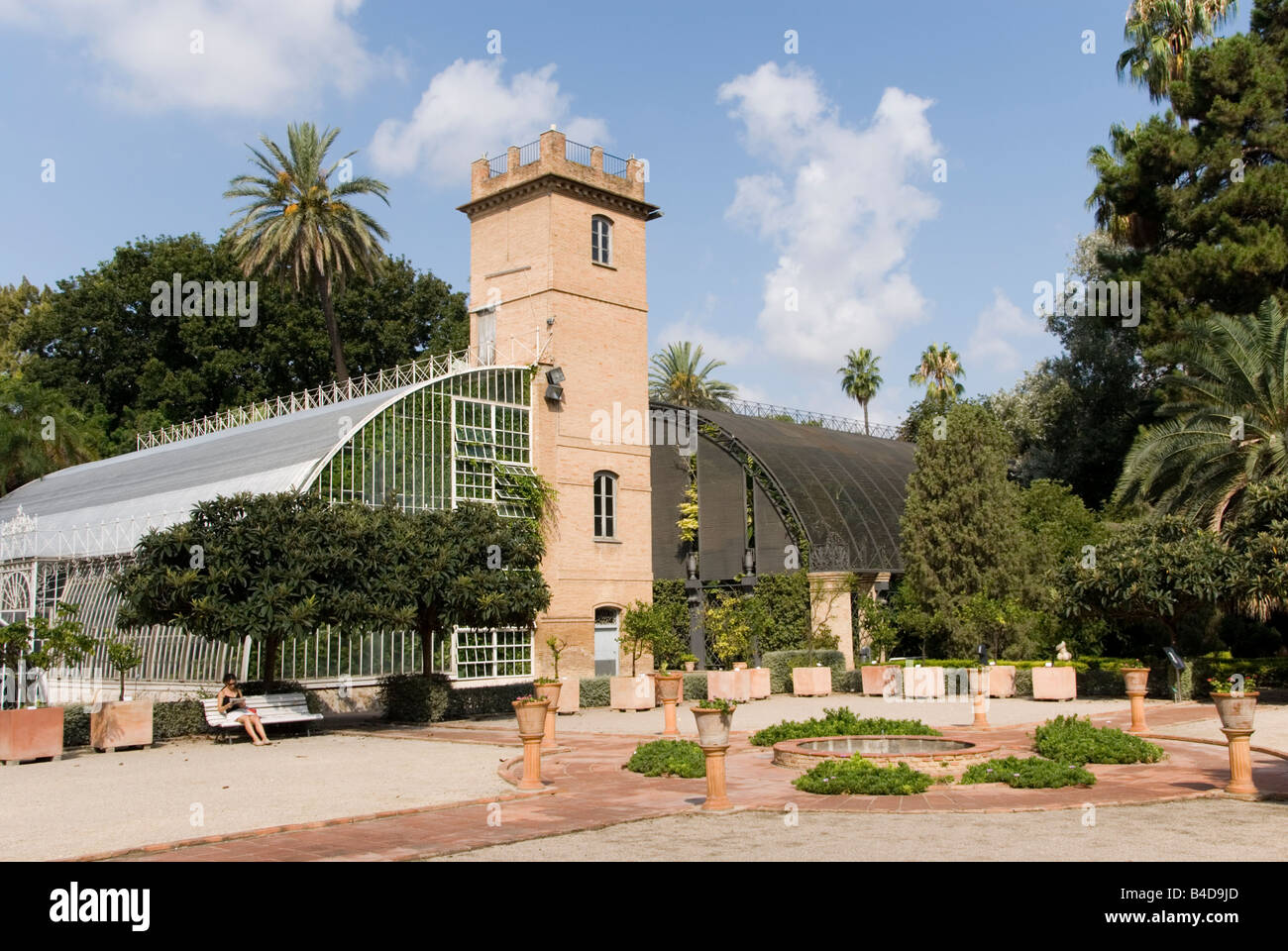 Serra in giardini botanici o Jardi Botanico di Valencia Spagna Foto Stock