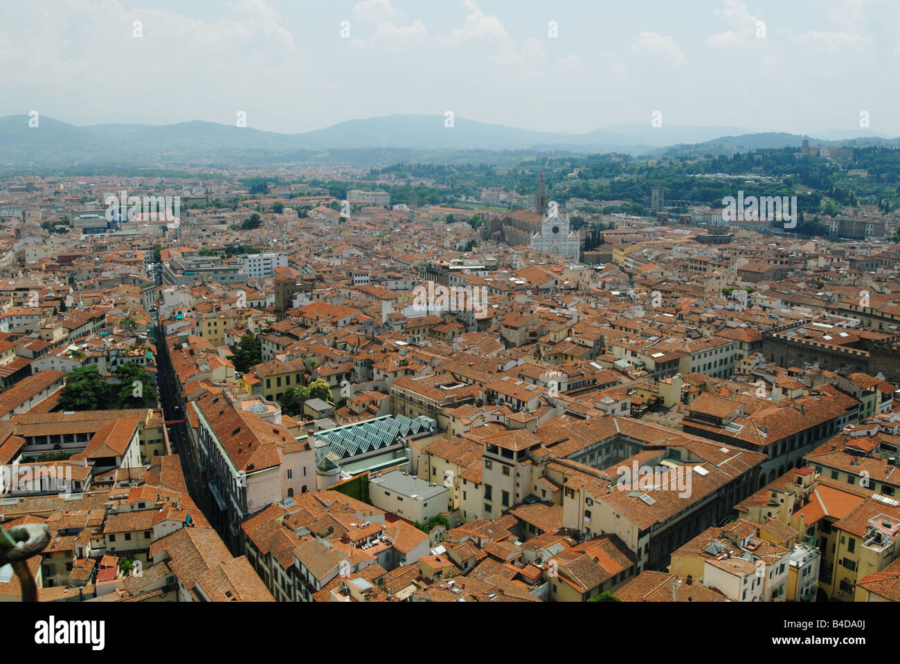 La vista dalla cupola di il Duomo del centro storico di Firenze, Italia Foto Stock