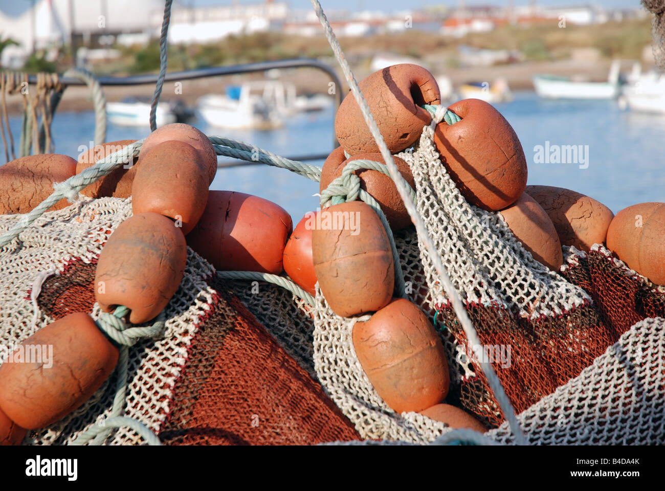 Le reti da pesca di Tavira, East Algarve Portogallo Foto Stock