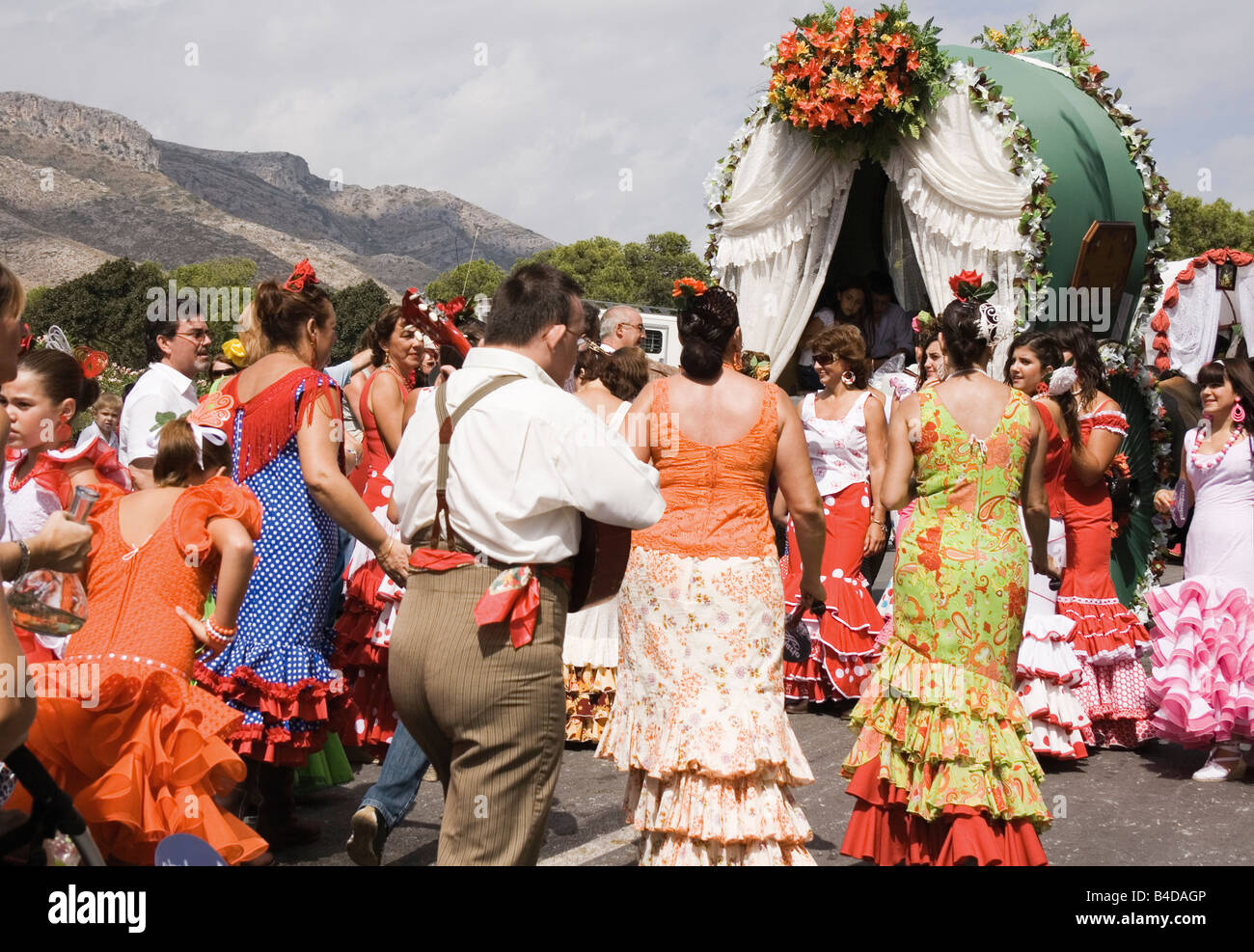 Torremolinos Costa del Sol Malaga Provincia Spagna Feria de San Miguel Romeria annuale Foto Stock