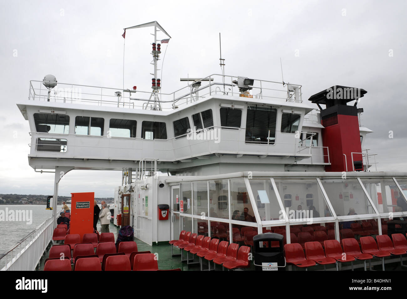 Imbuto Rosso traversata in traghetto tra Cowes e Southampton Foto Stock